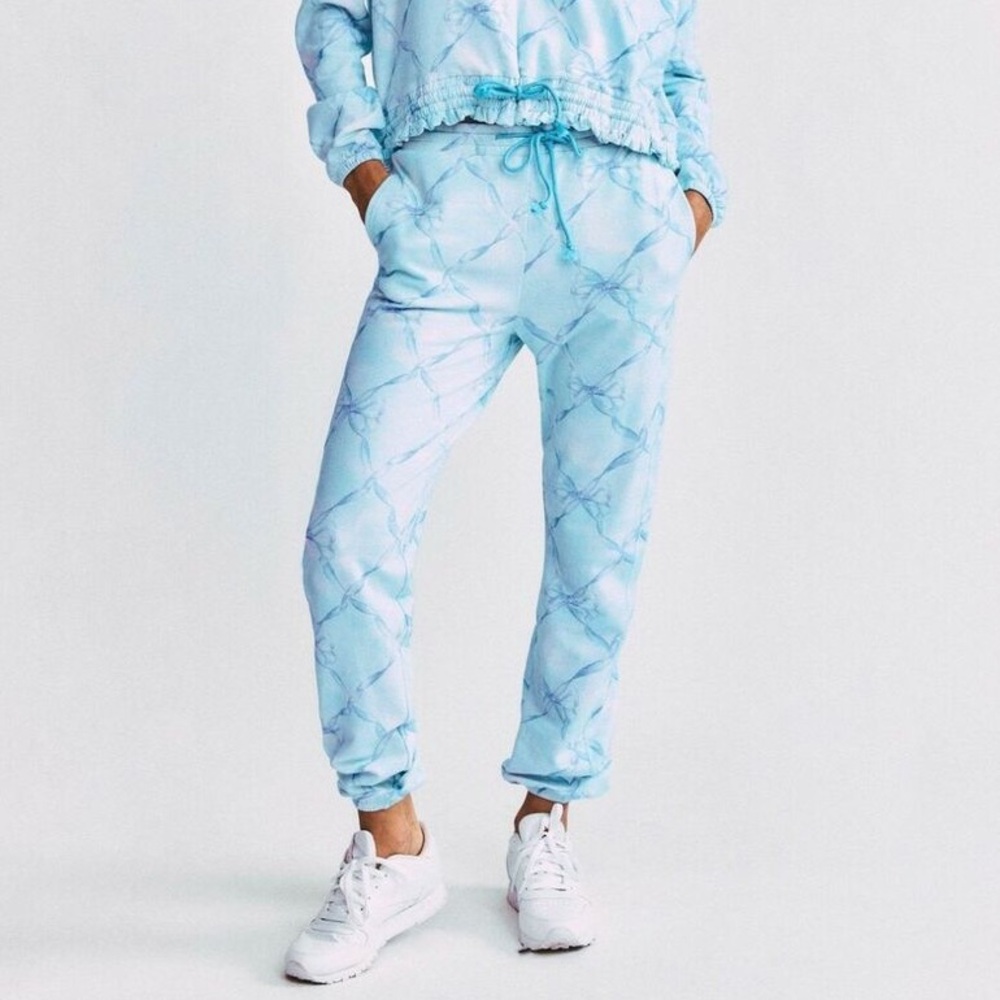 LoveShackFancy X Beach Riot Jenna Sweatpants Beaux Blue Tie Dye